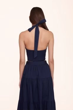 SMOCKED KAI TOP | NAVY -Chic Style Shop 007 220915 Staud Resort Ecom 00187 web 1