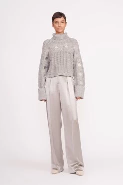 VERNACULAR SWEATER | MIRRORED HEATHER GREY -Chic Style Shop 048 230605 Staud Fall Ecom 01573 web