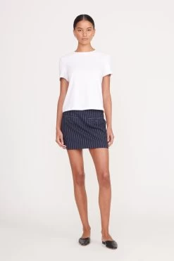 ANNETTE SKIRT | NAVY PINSTRIPE -Chic Style Shop 063 230516 Staud Fall Ecom 03245 web