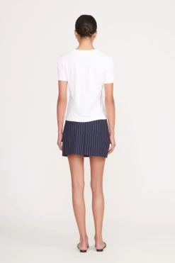 ANNETTE SKIRT | NAVY PINSTRIPE -Chic Style Shop 063 230516 Staud Fall Ecom 03266 web