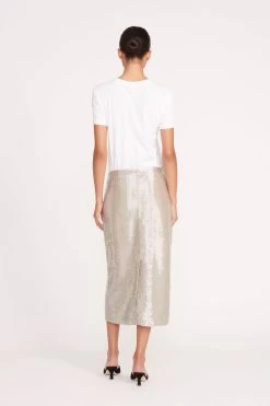 TULIP SKIRT | SILVER -Chic Style Shop 1 INGRID TOP TULIP SKIRT SILVER 0239 web