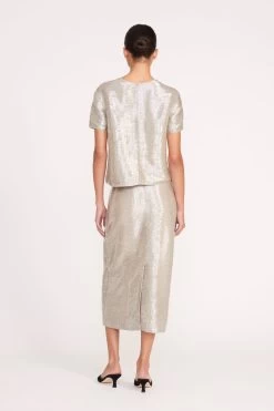 INGRID TOP | SILVER 9 INGRID TOP | SILVER -Chic Style Shop 11 INGRID TOP TULIP SKIRT SILVER 0181 web