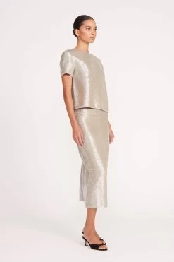 INGRID TOP | SILVER 8 INGRID TOP | SILVER -Chic Style Shop 12 INGRID TOP TULIP SKIRT SILVER 0177 web