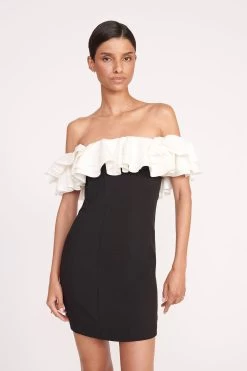 Chic Style Shop -Chic Style Shop 143 KIARA DRESS BLACK IVORY 0814 web