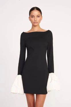 HAWTHORNE DRESS | BLACK IVORY -Chic Style Shop 276 HAWTHORNE DRESS BLACK IVORY 0396 web