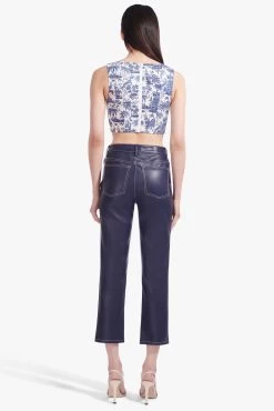 ALICE TOP | CHINA BLUE TOILE -Chic Style Shop Alice Top Blue Toile Cropped Elliot Pant Navy 00186 web