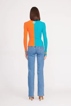 THE STAUD NFL CARGO SWEATER | MIAMI DOLPHINS -Chic Style Shop CARGO SWEATER MIAMI DOLPHINS 0545 web