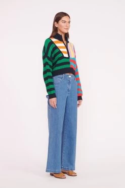 CROPPED HAMPTON SWEATER | CABANA STRIPE MULTI -Chic Style Shop CROPPED HAMPTON CABANA STRIPE 01584 web