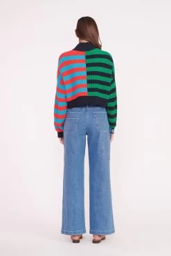 CROPPED HAMPTON SWEATER | CABANA STRIPE MULTI -Chic Style Shop CROPPED HAMPTON CABANA STRIPE 01592 web