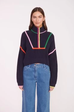 CROPPED HAMPTON SWEATER | NAVY MULTI 10 CROPPED HAMPTON SWEATER | NAVY MULTI -Chic Style Shop CROPPED HAMPTON NAVY MULTI 01560 web