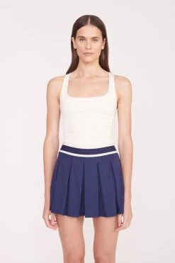 DOUBLES SKIRT | NAVY 9 DOUBLES SKIRT | NAVY -Chic Style Shop Carry Top Ivory 016 01008 web