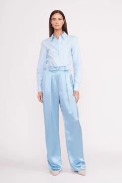 LUISA PANT | FRENCH BLUE SATIN