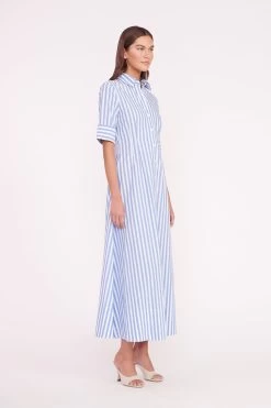 SYLVIA MULE | NATURAL LINEN -Chic Style Shop JOAN MAXI DRESS SEA STRIPE 01861 web 1