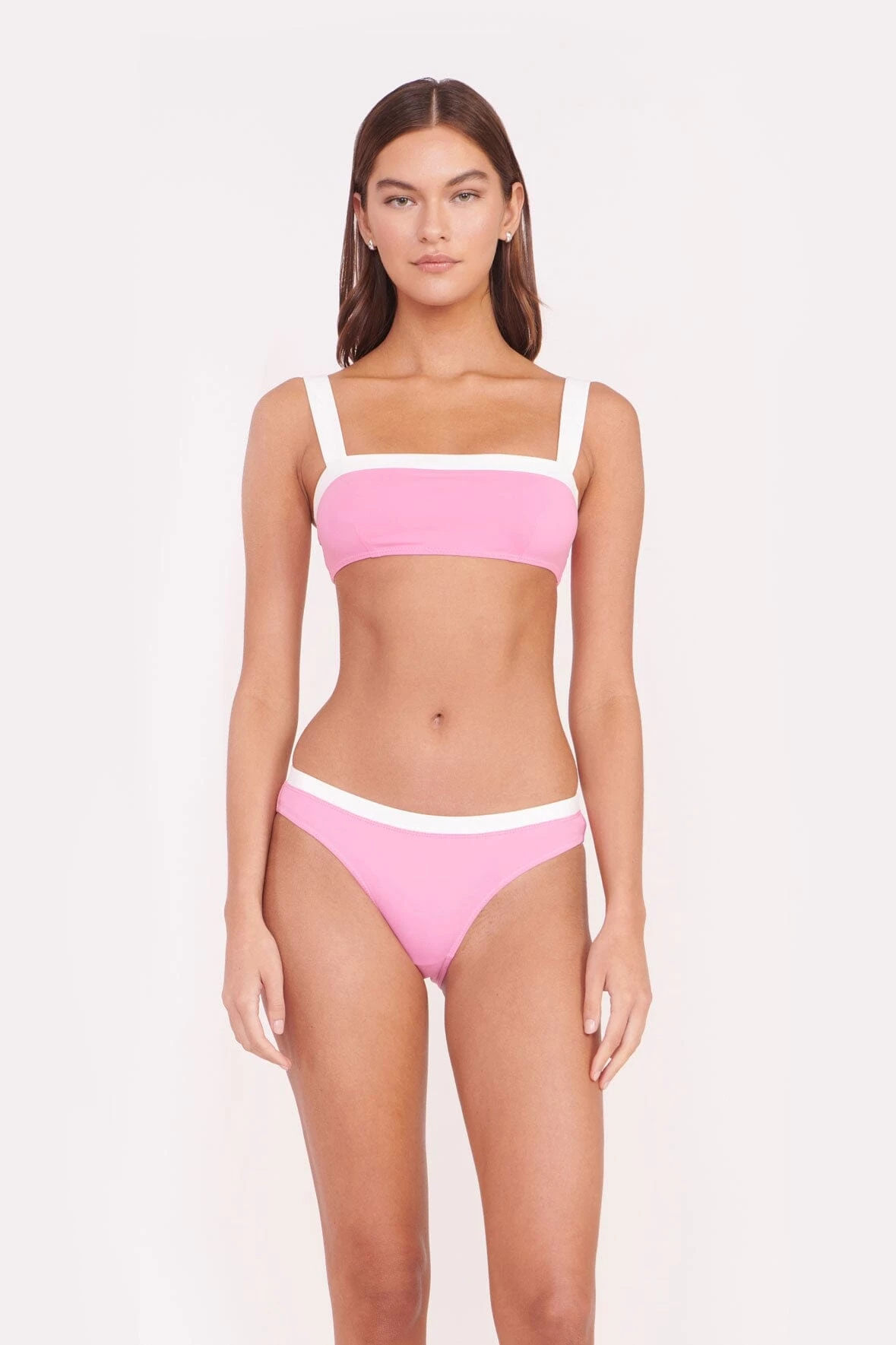 LIV BIKINI TOP | CORAL PINK WHITE 1 LIV BIKINI TOP | CORAL PINK WHITE