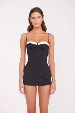 MAEVE SWIM DRESS | BLACK WHITE