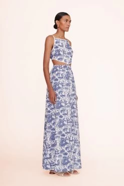 SIMONE CROCHET HEEL | CREAM -Chic Style Shop Mula dress blue toile 00597 web 1