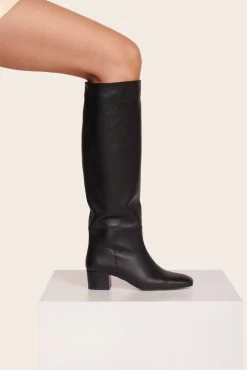 NANCY BOOT | BLACK -Chic Style Shop Nancy Leather Boot Black 008 web