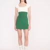 BACKSPIN DRESS | COURT GREEN IVORY
