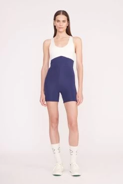 BOUNCE SHORT UNITARD | NAVY IVORY