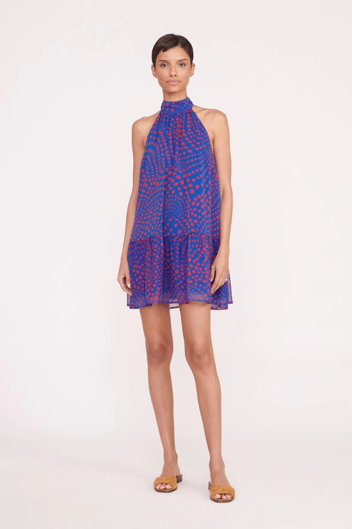 MARLOWE DRESS | LAPIS WAVY DOT 1 MARLOWE DRESS | LAPIS WAVY DOT