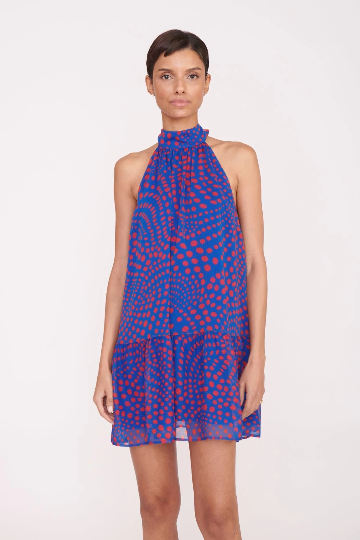 MARLOWE DRESS | LAPIS WAVY DOT 4 MARLOWE DRESS | LAPIS WAVY DOT - Image 4
