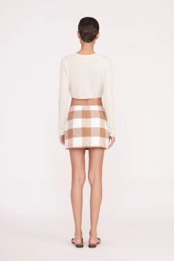 TOUR SKIRT | TOBACCO GINGHAM -Chic Style Shop Pre Fall 038 01227 web