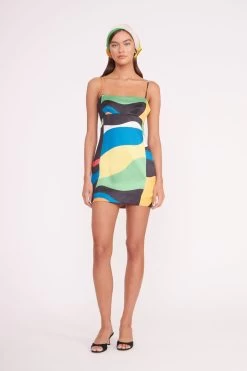 REMINGTON DRESS | MARBLE WAVE -Chic Style Shop REMINGTON DRESS MARBLE WAVE BRIGITTE MULE BLACK 00143 2 web