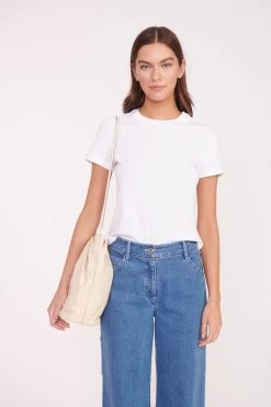 VALENTINA BUCKET BAG | CREAM -Chic Style Shop RENAME JEANS WHITE TSHIRT BAGS 02118 web