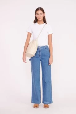 VALENTINA BUCKET BAG | CREAM -Chic Style Shop RENAME JEANS WHITE TSHIRT BAGS 02134 web