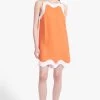 RENATA DRESS | TANGERINE WHITE