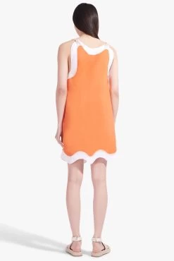 RENATA DRESS | TANGERINE WHITE -Chic Style Shop Renata Dress Tangerine White 02827 web