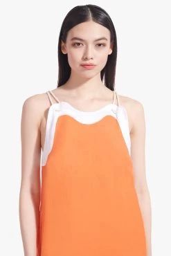 RENATA DRESS | TANGERINE WHITE -Chic Style Shop Renata Dress Tangerine White 02839 web