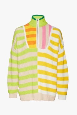 HAMPTON SWEATER | CAPRI STRIPE MULTI -Chic Style Shop STAUD HAMPTON SWEATER CAPRI STRIPE MULTI SPRING ECOM 22 4