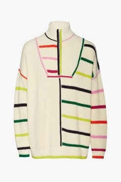 HAMPTON SWEATER | CREME RAINBOW MULTI -Chic Style Shop STAUD HAMPTON SWEATER CREAM RAINBOW MULTI SPRING ECOM 22 3