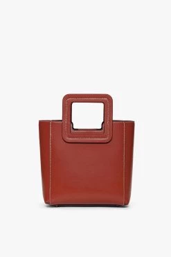 MINI SHIRLEY LEATHER BAG | COGNAC -Chic Style Shop STAUD MINI SHIRLEY BAG COGNAC FALL19 1