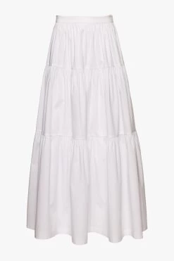 SEA SKIRT | WHITE -Chic Style Shop STAUD SEA SKIRT WHITE POPLIN SPRING 21 1