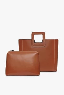 SHIRLEY LEATHER BAG | SADDLE -Chic Style Shop STAUD SHIRLEY BAG SADDLE FALL19 2
