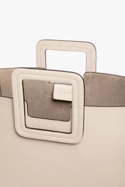 SHIRLEY LEATHER BAG | CREAM 16 SHIRLEY LEATHER BAG | CREAM -Chic Style Shop STAUD SHIRLEY CREAM CALF SPRING 21 5