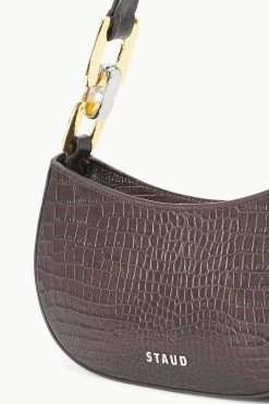 BRADY SHOULDER BAG | ESPRESSO CROC EMBOSSED -Chic Style Shop STAUD BRADY SHOULDERBAG ESPRESSO FALL 23 ECOM 4