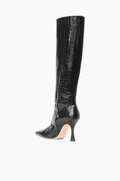 CAMI BOOT | BLACK CROC EMBOSSED -Chic Style Shop STAUD CAMI BOOT BLACK FALL 23 ECOM 3
