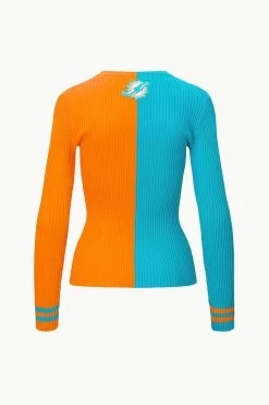 THE STAUD NFL CARGO SWEATER | MIAMI DOLPHINS -Chic Style Shop STAUD CARGOSWEATERXNFL SWEATER MIAMIDOLPHINS FANATICS 23 ECOM 2