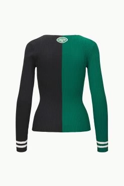 THE STAUD NFL CARGO SWEATER | NEW YORK JETS -Chic Style Shop STAUD CARGOSWEATERXNFL SWEATER NEWYORKJETS FANATICS 23 ECOM 2