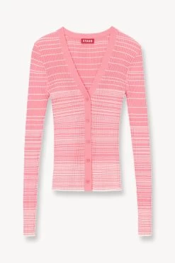 CARGO SWEATER | CORAL PINK WHITE -Chic Style Shop STAUD CARGO SWEATER CORAL PINK WHITE SUPF 23 ECOM 1