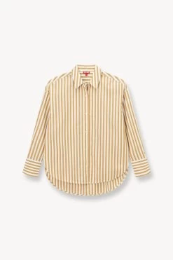 COLTON SHIRT | KHAKI STRIPE -Chic Style Shop STAUD COLTON SHIRT KHAKI STRIPE SUPF 23 ECOM 1