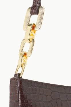 COLT SHOULDER BAG | ESPRESSO CROC EMBOSSED -Chic Style Shop STAUD COLT SHOULDERBAG ESPRESSO FALL 23 ECOM 4