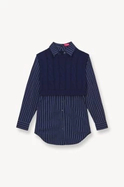 COOPER TOP | NAVY PINSTRIPE -Chic Style Shop STAUD COOPER KNIT TOP NAVY NAVY PINSTRIPE FALL 23 ECOM 1