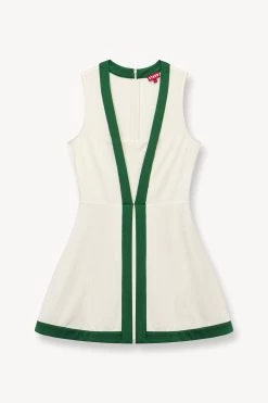 CROSS-COURT DRESS | IVORY COURT GREEN -Chic Style Shop STAUD CROSS COURT DRESS IVORY GREEN SUPF 23 ECOM 1
