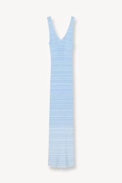 DANA DRESS | FRENCH BLUE WHITE -Chic Style Shop STAUD DANA DRESS FRENCH BLUE WHITE SUPF 23 ECOM 1