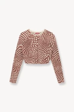 DEANNA SWEATER | CLOVE WAVY DOT -Chic Style Shop STAUD DEANNA SWEATER CLOVE WAVY DOTS SUPF 23 ECOM 1