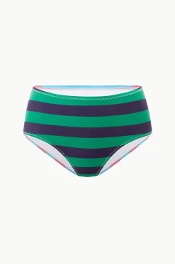 DEVON HIGH RISE BIKINI BOTTOM | CABANA STRIPE MULTI -Chic Style Shop STAUD DEVON HI RISE BIKINI BOTTOM CABM SUPF 23 ECOM 1
